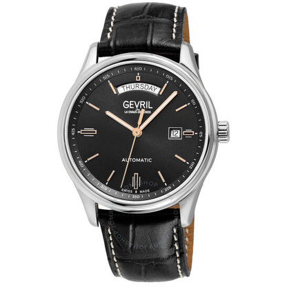 Gevril, Excelsior Automatic Black Dial Men's Watch