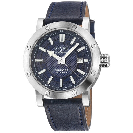 Gevril, Flat Iron Automatic Blue Dial Men's Watch