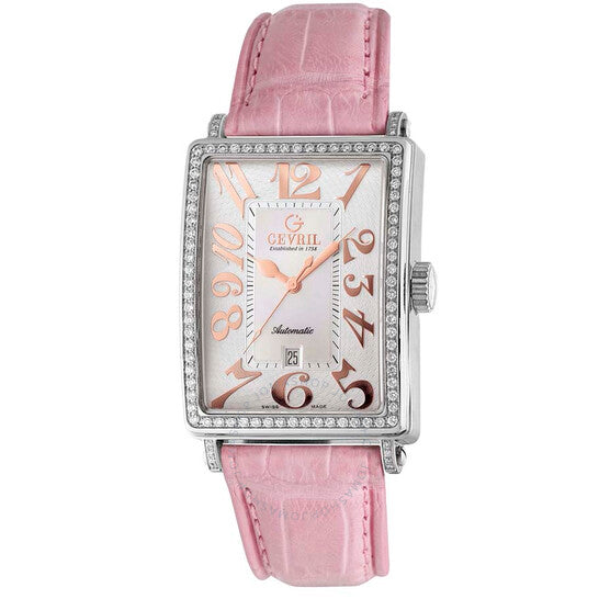 Gevril, Glamour Automatic Pink Dial Ladies Watch