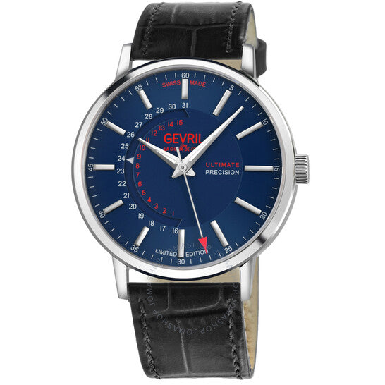 جيفريل، ساعة جوجنهايم أوتوماتيكية للرجال بمينا أزرق