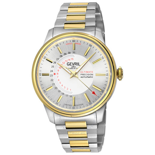 Gevril, Guggenheim Automatic Silver Dial Men's Watch