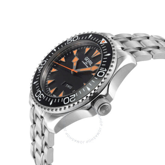 جيفريل، ساعة هدسون ياردز أوتوماتيكية للرجال بمينا أسود