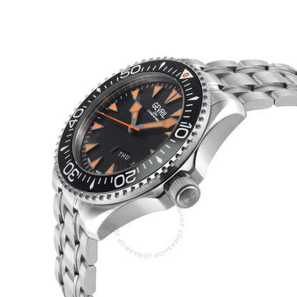 جيفريل، ساعة هدسون ياردز أوتوماتيكية للرجال بمينا أسود