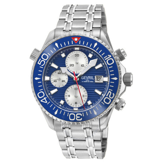 Gevril, Hudson Yards Chronograph Automatic Blue Dial Men's Watch