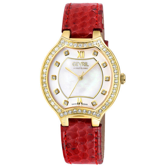 Gevril, Lugano Diamond Mother of Pearl Dial Ladies Watch