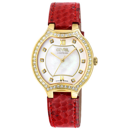 Gevril, Lugano Diamond Mother of Pearl Dial Ladies Watch