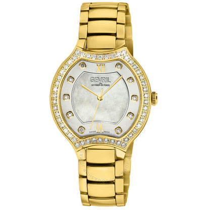 Gevril, Lugano Diamond Mother of Pearl Dial Ladies Watch