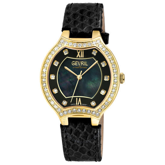 Gevril, Lugano Diamond Mother of Pearl Dial Ladies Watch