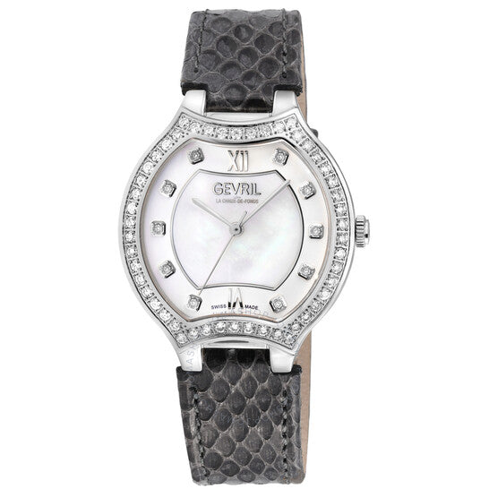 Gevril, Lugano Diamond Mother of Pearl Dial Ladies Watch
