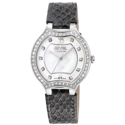 Gevril, Lugano Diamond Mother of Pearl Dial Ladies Watch
