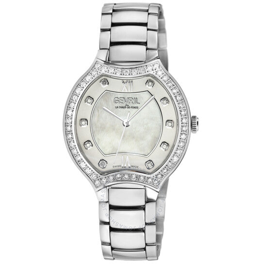 Gevril, Lugano Diamond Mother of Pearl Dial Ladies Watch