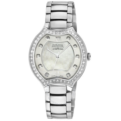 Gevril, Lugano Diamond Mother of Pearl Dial Ladies Watch