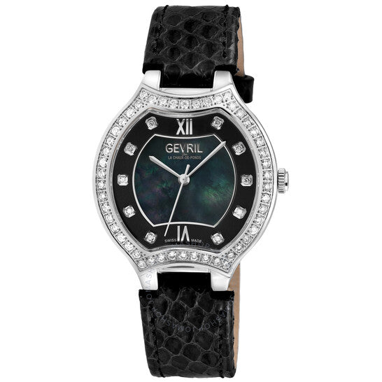Gevril, Lugano Diamond Mother of Pearl Dial Ladies Watch