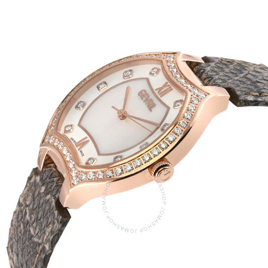 Gevril, Lugano Diamond Mother of Pearl Dial Ladies Watch