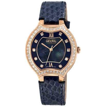 Gevril, Lugano Diamond Mother of Pearl Dial Ladies Watch