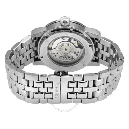 ساعة جيفريل ماديسون أوتوماتيكية للرجال بمينا فضي