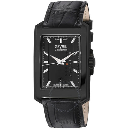 جيفريل، مانهاتنهنج، ساعة رجالية أوتوماتيكية بمينا أسود