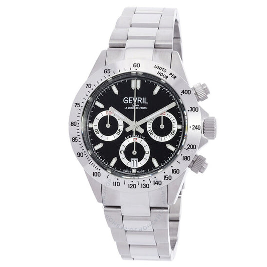 Gevril, New Amsterdam Chronograph Automatic Black Dial Men's Watch