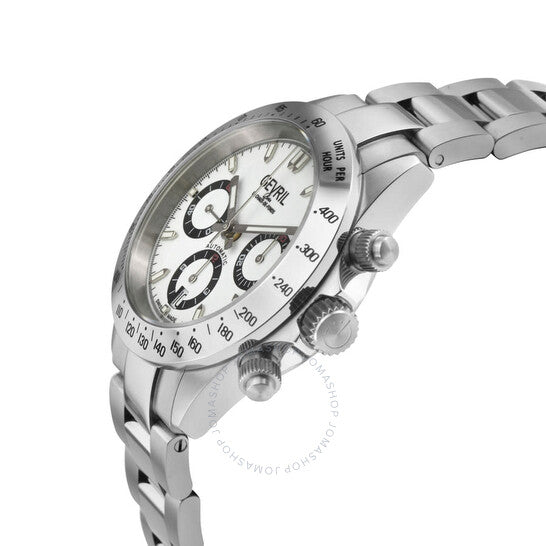 Gevril, New Amsterdam Chronograph Automatic White Dial Men's Watch