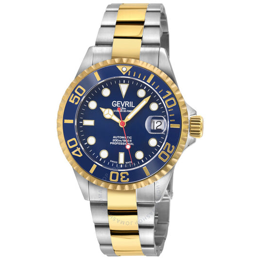 Gevril, Wall Street Automatic Blue Dial Men's Watch