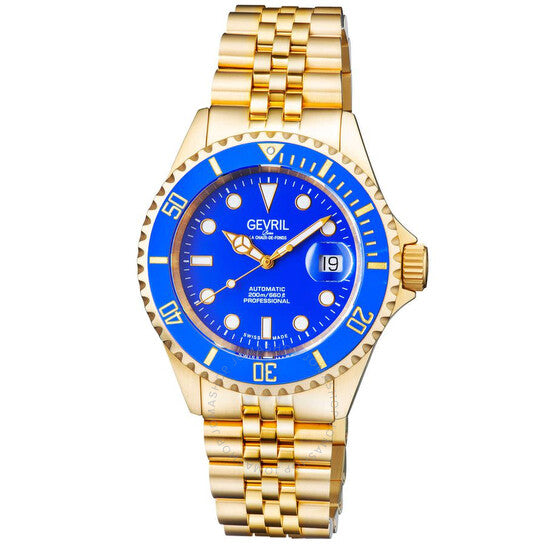 Gevril, Wall Street Automatic Blue Dial Men's Watch 4854B