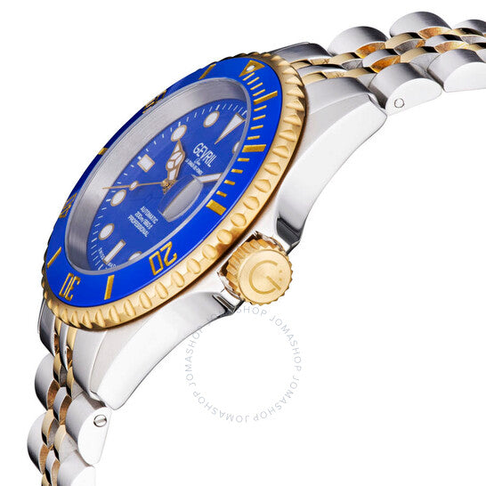 Gevril, Wall Street Automatic Blue Dial Two-tone Men's Watch