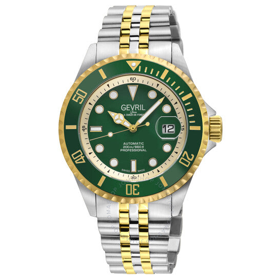 Gevril, Wall street Automatic Green Dial Men's Watch