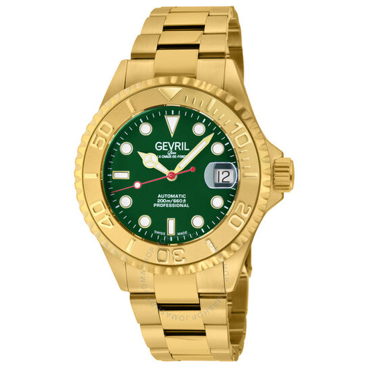 Gevril, Wall Street Automatic Green Dial Men's Watch