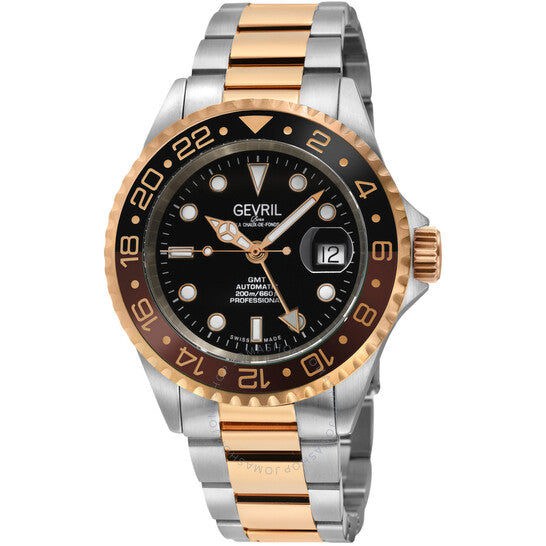 Gevril, Wall Street Black Dial Men's Watch