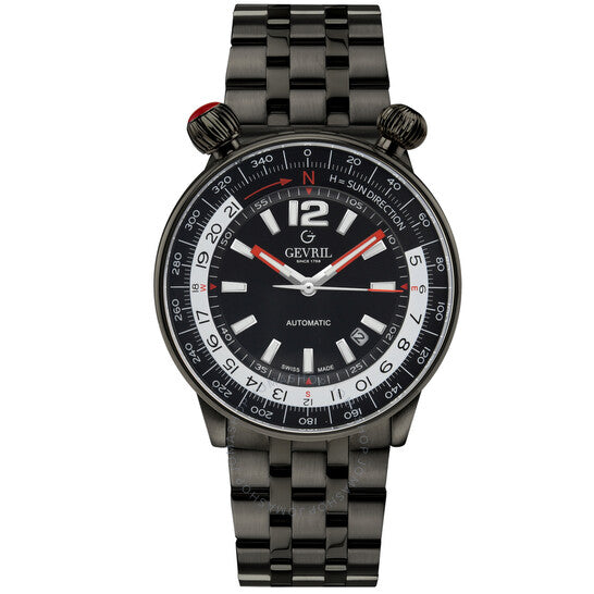 جيفريل، ساعة والاباوت أوتوماتيكية للرجال بمينا أسود