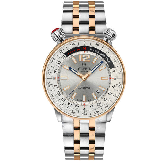 جيفريل، ساعة والاباوت أوتوماتيكية للرجال بمينا فضي