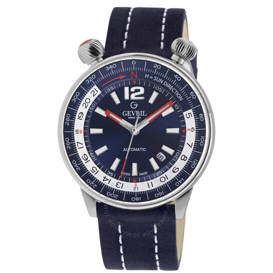 Gevril, Wallabout Blue Dial Men's Watch
