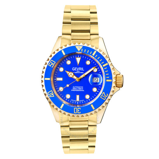 Gevril, Wallstreet Automatic Blue Dial Men's Watch