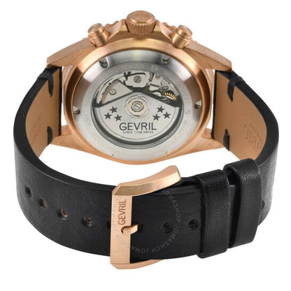 جيفريل، ساعة وول ستريت كرونوغراف للرجال بمينا سوداء