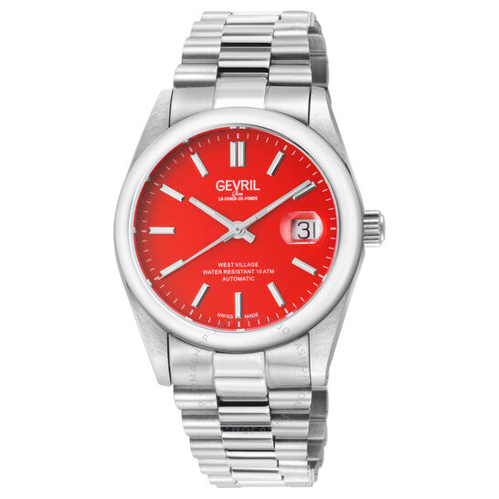 Gevril, West Village Automatic Red Dial Men's Watch