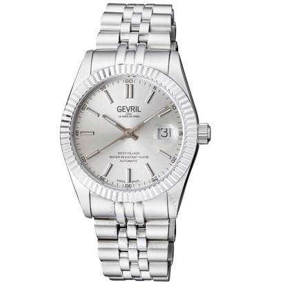 Gevril, West Village Automatic Silver Dial Men's Watch