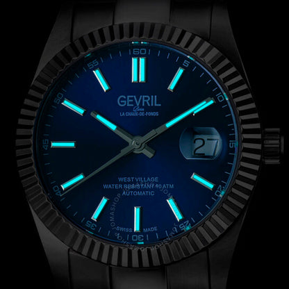 Gevril, West Village Blue Dial Men's Watch