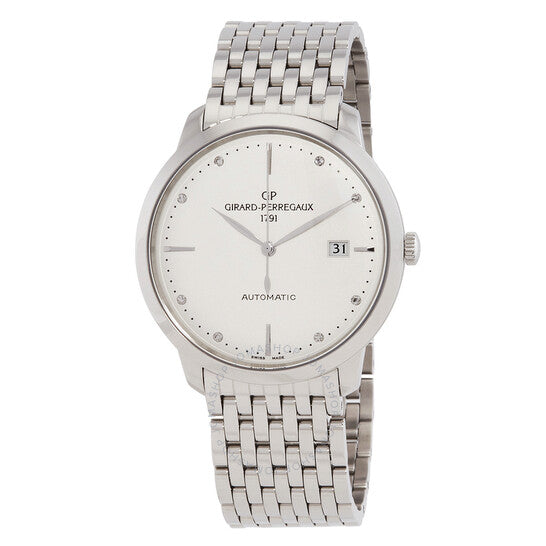 ساعة جيرارد بيريجو أوتوماتيكية للسيدات، موديل ١٩٦٦، بمينا فضي