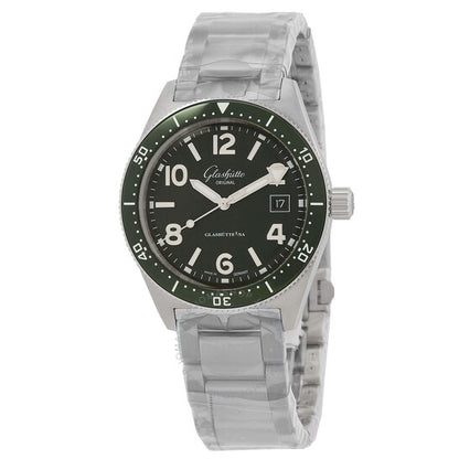 ساعة جلاشوت الأصلية، سي كيو أوتوماتيكية للرجال بمينا أخضر