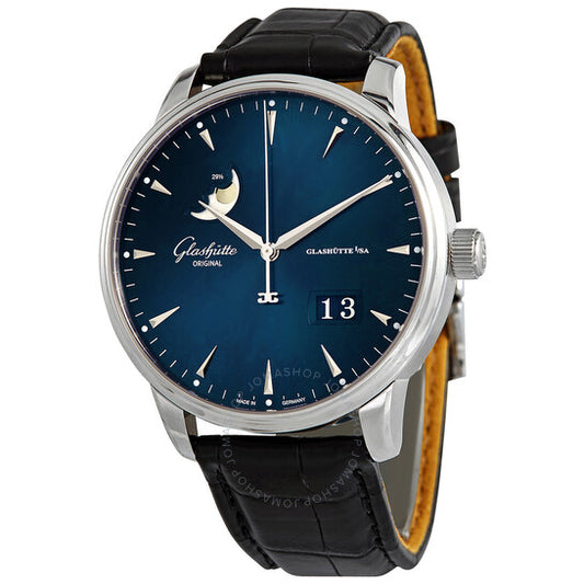 Glashutte Original, Senator Excellence Panorama Date Moonphase Automatic Blue Dial Men's Watch