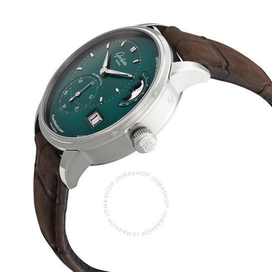 ساعة غلاشوت بانوماتيك لونار أوتوماتيكية للرجال بمينا أخضر، أصلية من غلاشوت