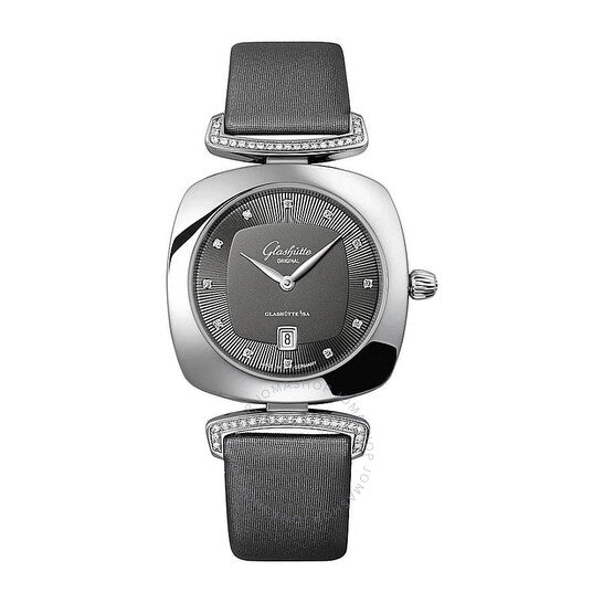 Glashutte Original, Glashutte Pavonina Gray Dial Satin Diamond Ladies Watch
