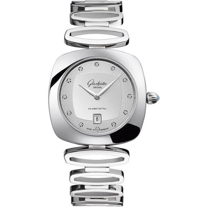 ساعة جلاشوت الأصلية، ساعة جلاشوت بافونينا الفضية بمينا ألماس للسيدات