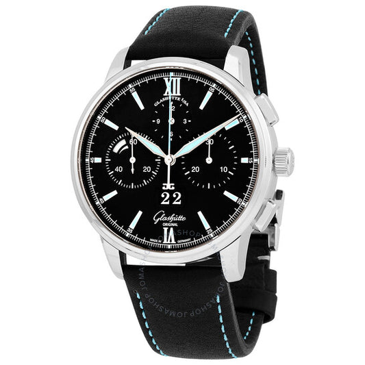 Glashutte Original, Glashutte Senator Chronograph Panorama Date Automatic Black Dial Men's Watch
