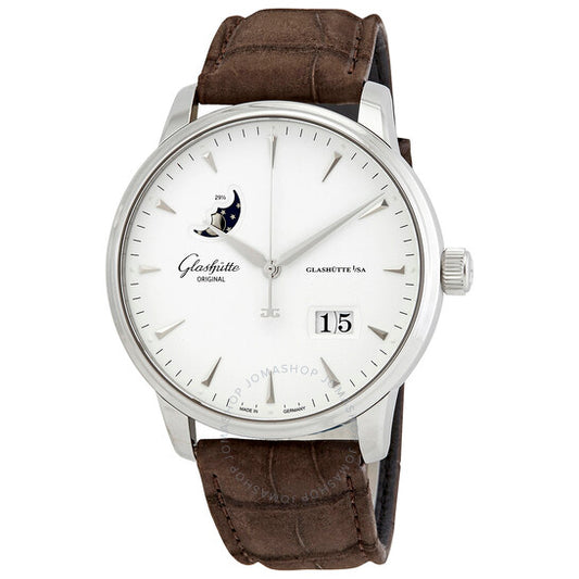 Glashutte Original, Glashutte Senator Excellence Panorama Date Moonphase Automatic Silver Dial Men's Watch
