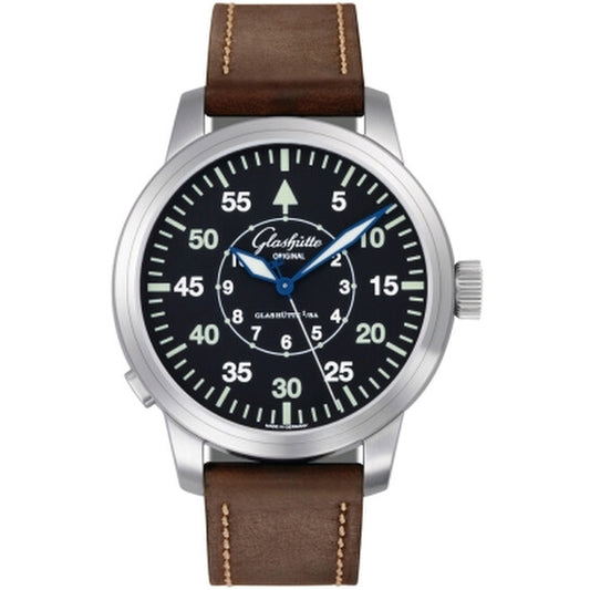 ساعة جلاشوت سيناتور نافيجيتور الأصلية للرجال بمينا أسود