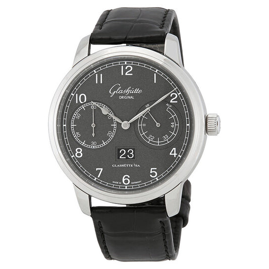 Glashutte Original, Glashutte Senator Observer Varnished Grey-Graine Dial Automatic Men's Watch