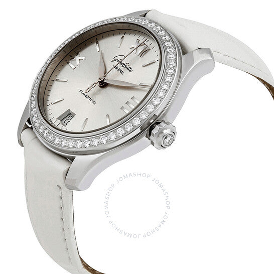 ساعة غلاشوت سيريناد الأصلية للسيدات، مينا فضي، من غلاشوت