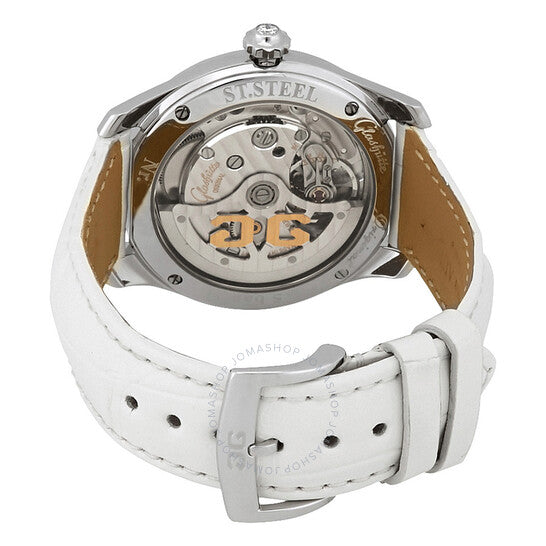 ساعة غلاشوت سيريناد الأصلية للسيدات، مينا فضي، من غلاشوت