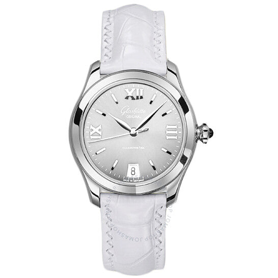 ساعة غلاشوت سيريناد الأصلية للسيدات، مينا فضي، من غلاشوت